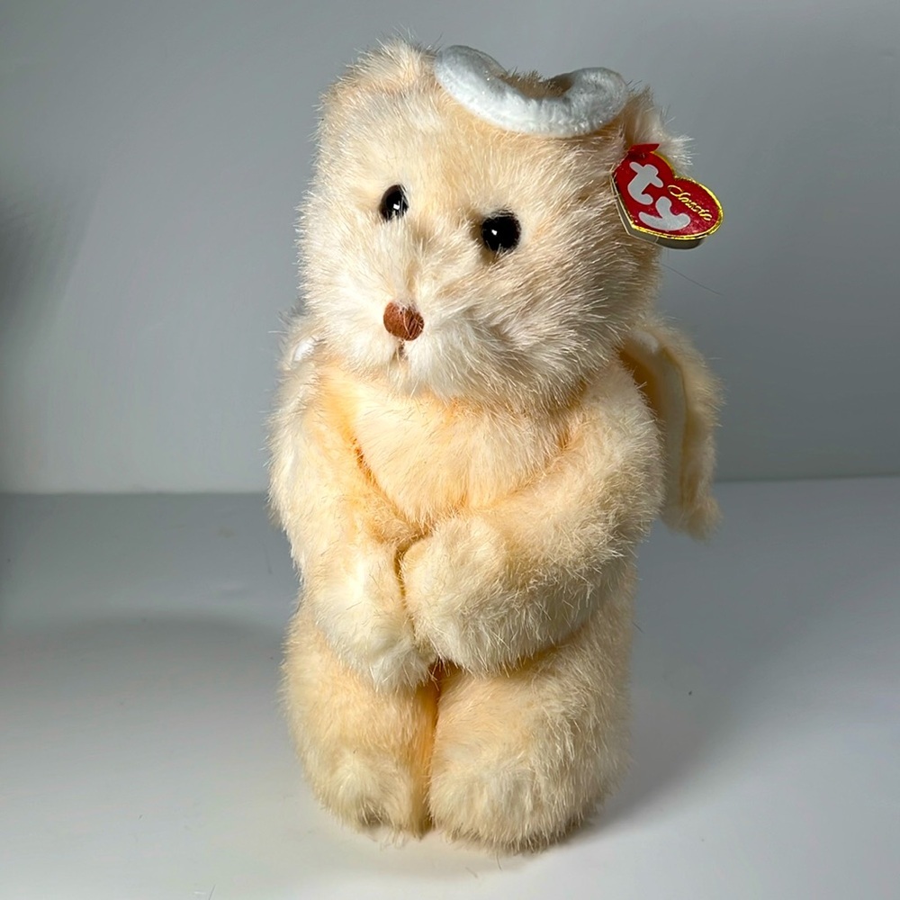 TY Beanie Baby 2003 “Saint” Angel Bear Large Plush Figure Collectible